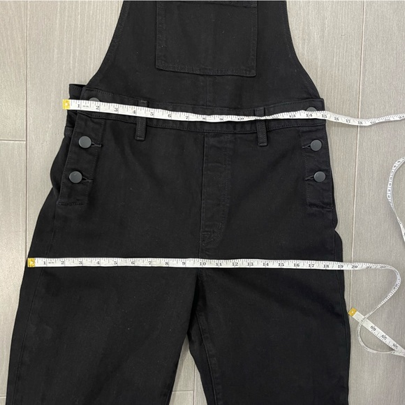 J BRAND JULES OVERALLS JEAN DUNGAREES BLACK BOYFRIEND STRAIGHT LEG RETRO DENIM M - Picture 15 of 16